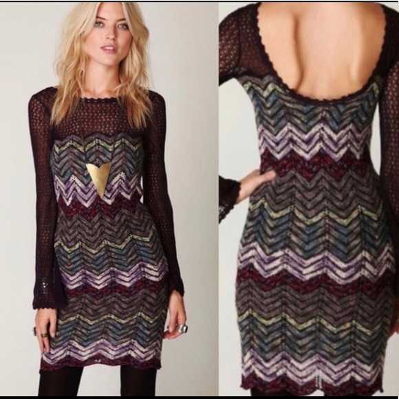 Free People Dresses & Skirts - Free People | Chevron Knit Dress